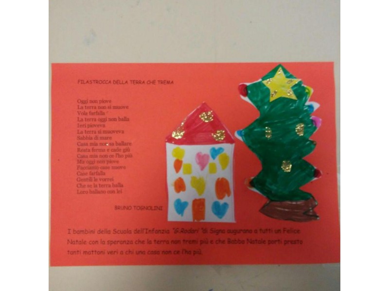 Albero natale bambini scuola Rodari 2016